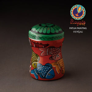 Bengal Patua Handpainted Stainless Steel Multi Utility Container