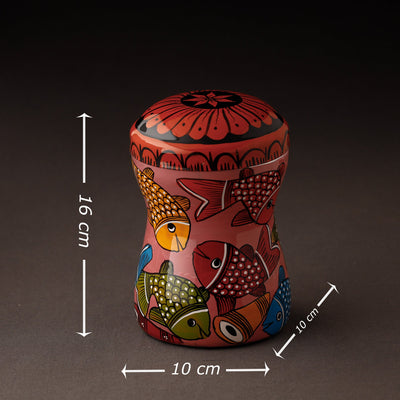 Bengal Patua Handpainted Stainless Steel Multi Utility Container