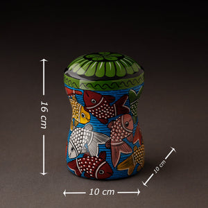 Bengal Patua Handpainted Stainless Steel Multi Utility Container