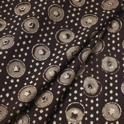 Brown - Pipad Block Printed Cotton Fabric