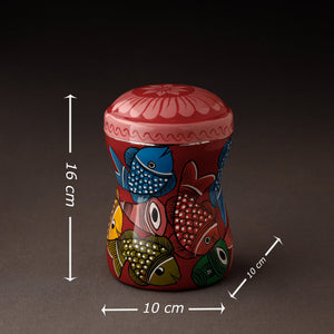 Bengal Patua Handpainted Stainless Steel Multi Utility Container