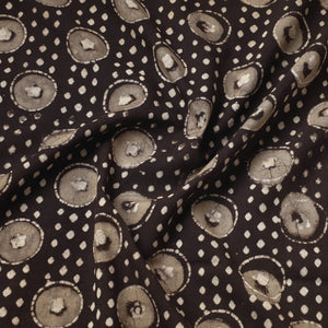 Brown - Pipad Block Printed Cotton Fabric
