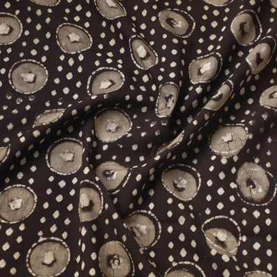 Brown - Pipad Block Printed Cotton Fabric