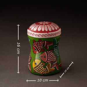Bengal Patua Handpainted Stainless Steel Multi Utility Container