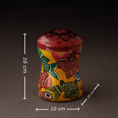 Bengal Patua Handpainted Stainless Steel Multi Utility Container