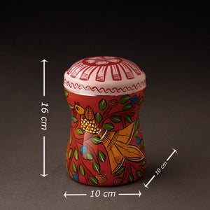 Bengal Patua Handpainted Stainless Steel Multi Utility Container