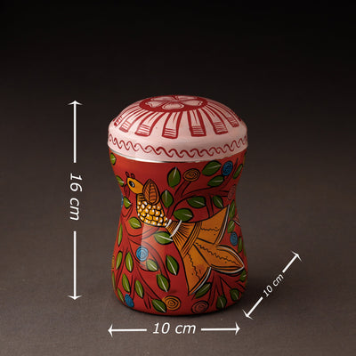 Bengal Patua Handpainted Stainless Steel Multi Utility Container