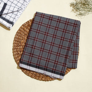 Brown - Calicut Kuriappilly Pure Handloom Cotton Lungi