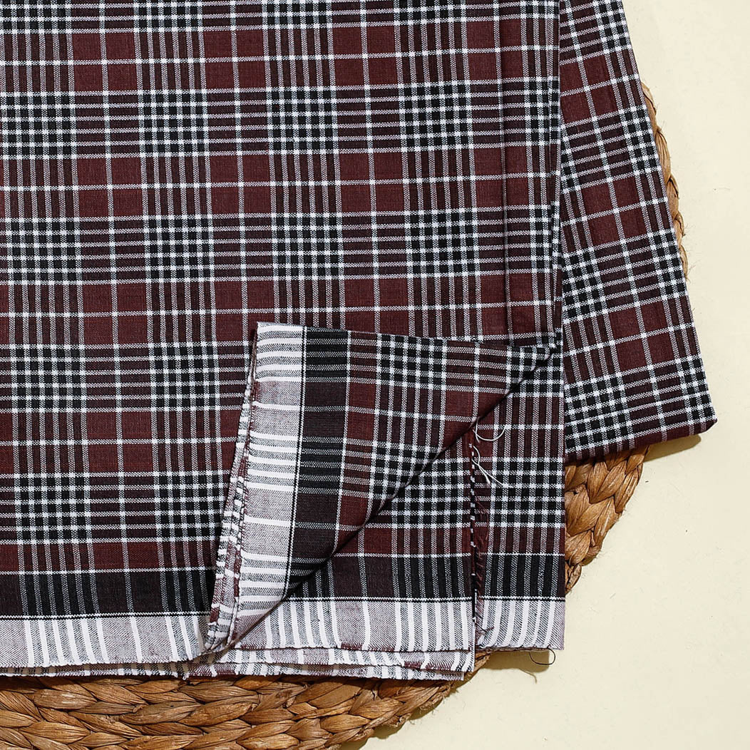 Brown - Calicut Kuriappilly Pure Handloom Cotton Lungi