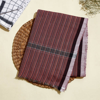Brown - Calicut Kuriappilly Pure Handloom Cotton Dhoti