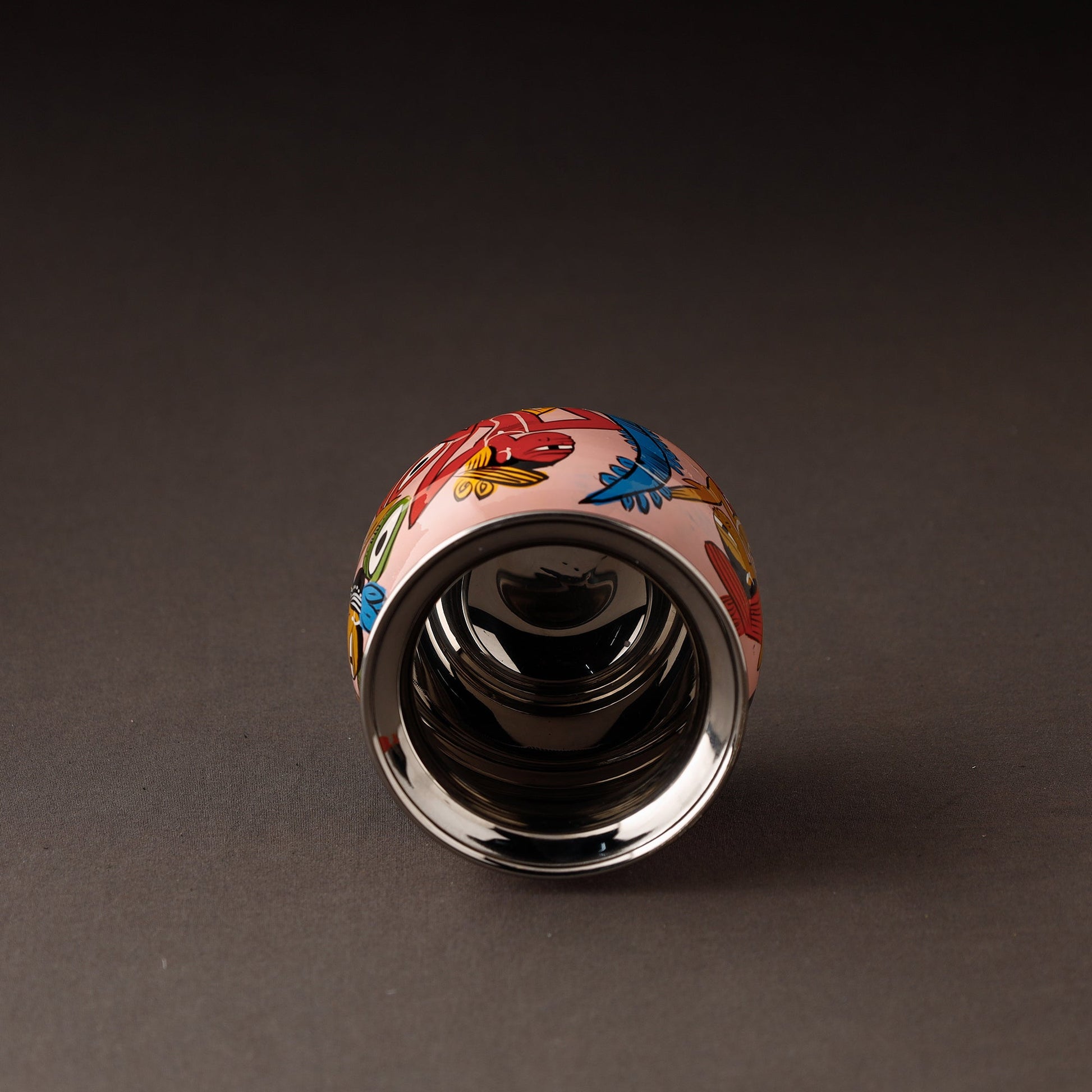 Bengal Patua Handpainted Stainless Steel Lota / Kalash / Container