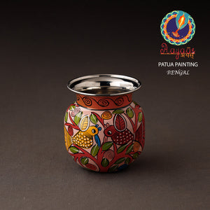 Bengal Patua Handpainted Stainless Steel Lota / Kalash / Container