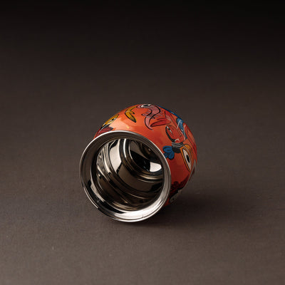 Bengal Patua Handpainted Stainless Steel Lota / Kalash / Container