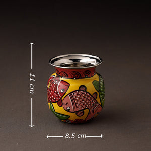 Bengal Patua Handpainted Stainless Steel Lota / Kalash / Container