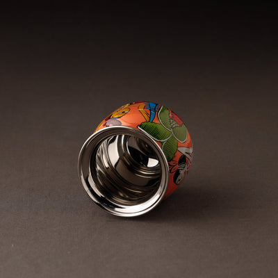 Bengal Patua Handpainted Stainless Steel Lota / Kalash / Container