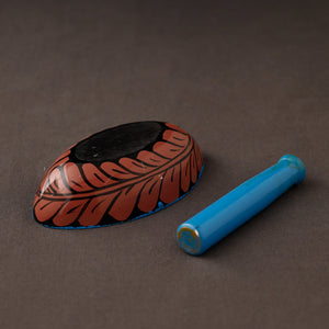 Bengal Patua Handpainted Mortar and Pestle Set 17