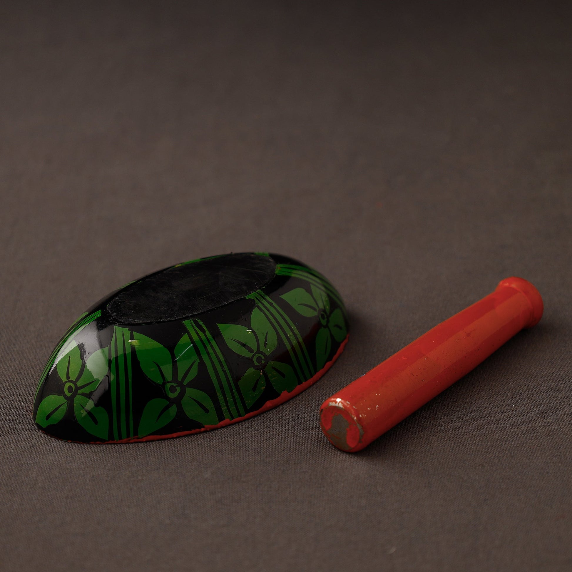 Bengal Patua Handpainted Mortar and Pestle Set 03