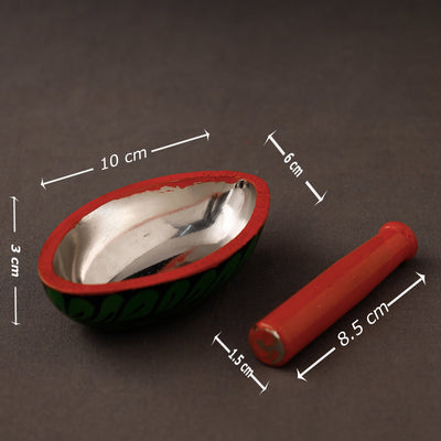 Bengal Patua Handpainted Mortar and Pestle Set 01