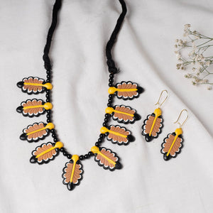 Bishnupur Handpainted Terracotta Necklace Set