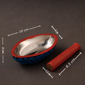 Bengal Patua Handpainted Mortar and Pestle Set 02