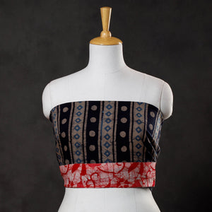 Brown - Hand Batik Printed Cotton Blouse Piece