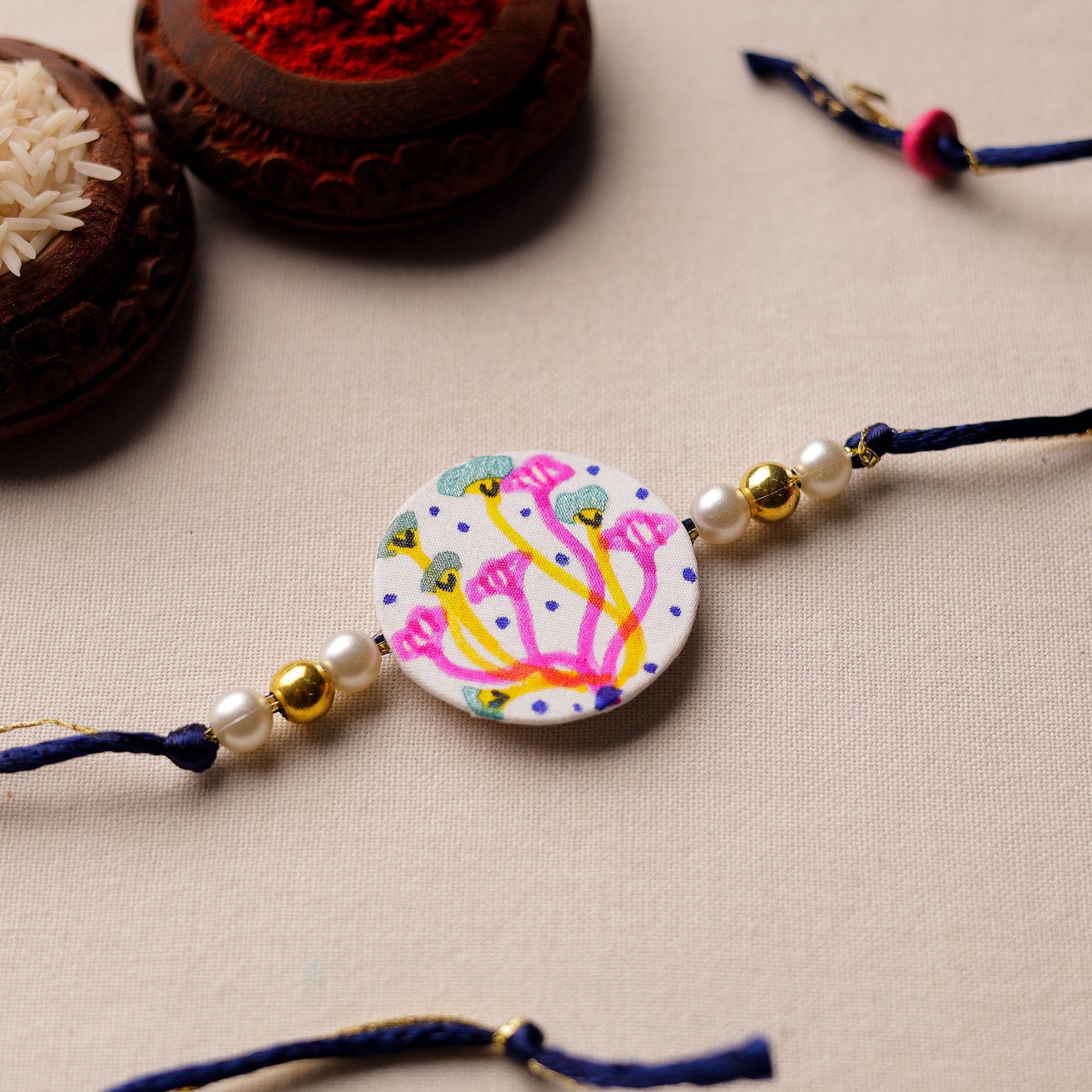 Bishnupur Handpainted Fabric Rakhi 15
