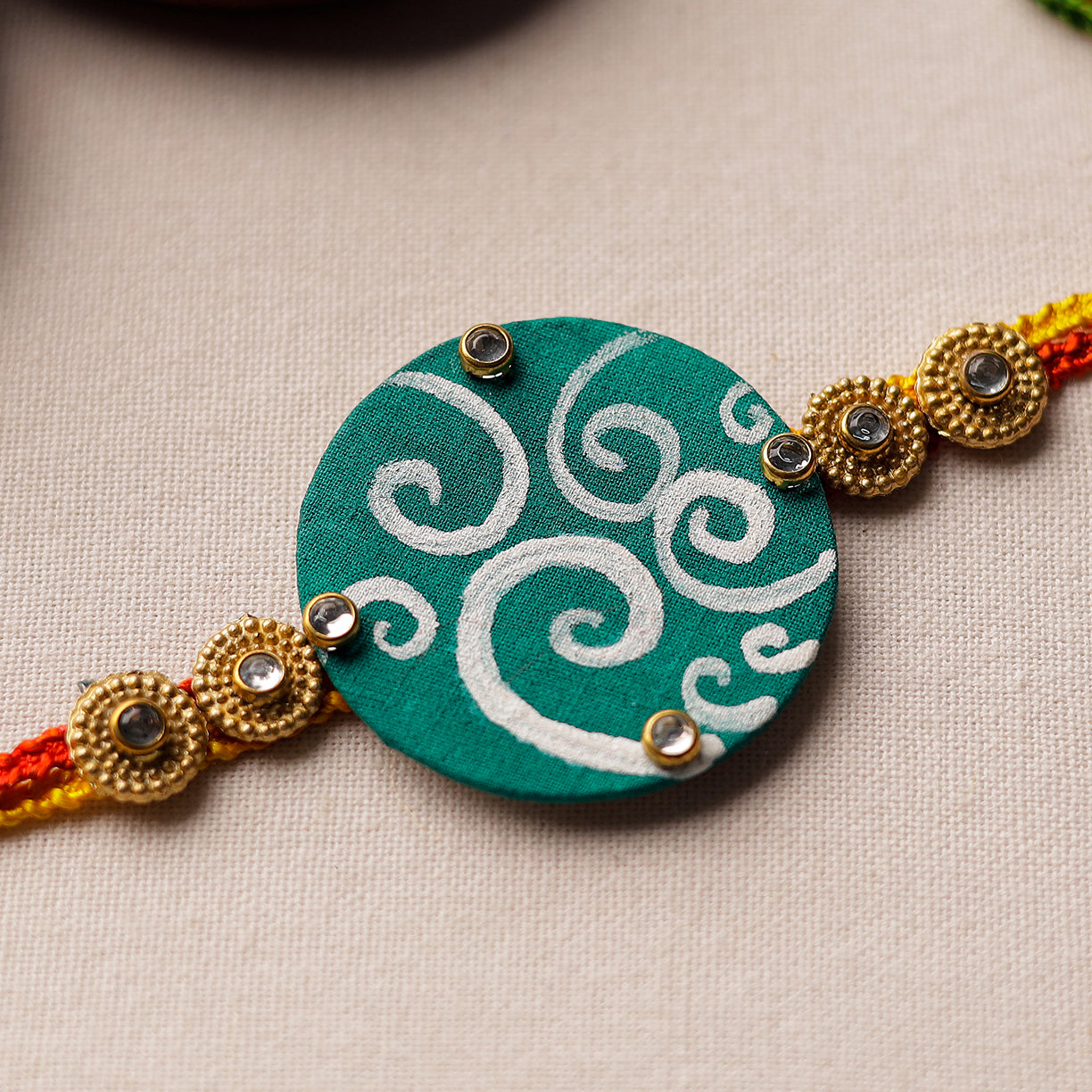 Bishnupur Handpainted Fabric Rakhi 12