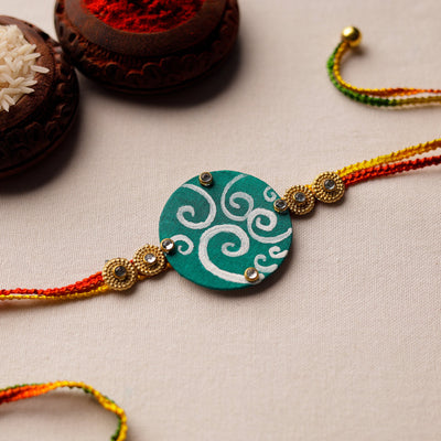 Bishnupur Handpainted Fabric Rakhi 12