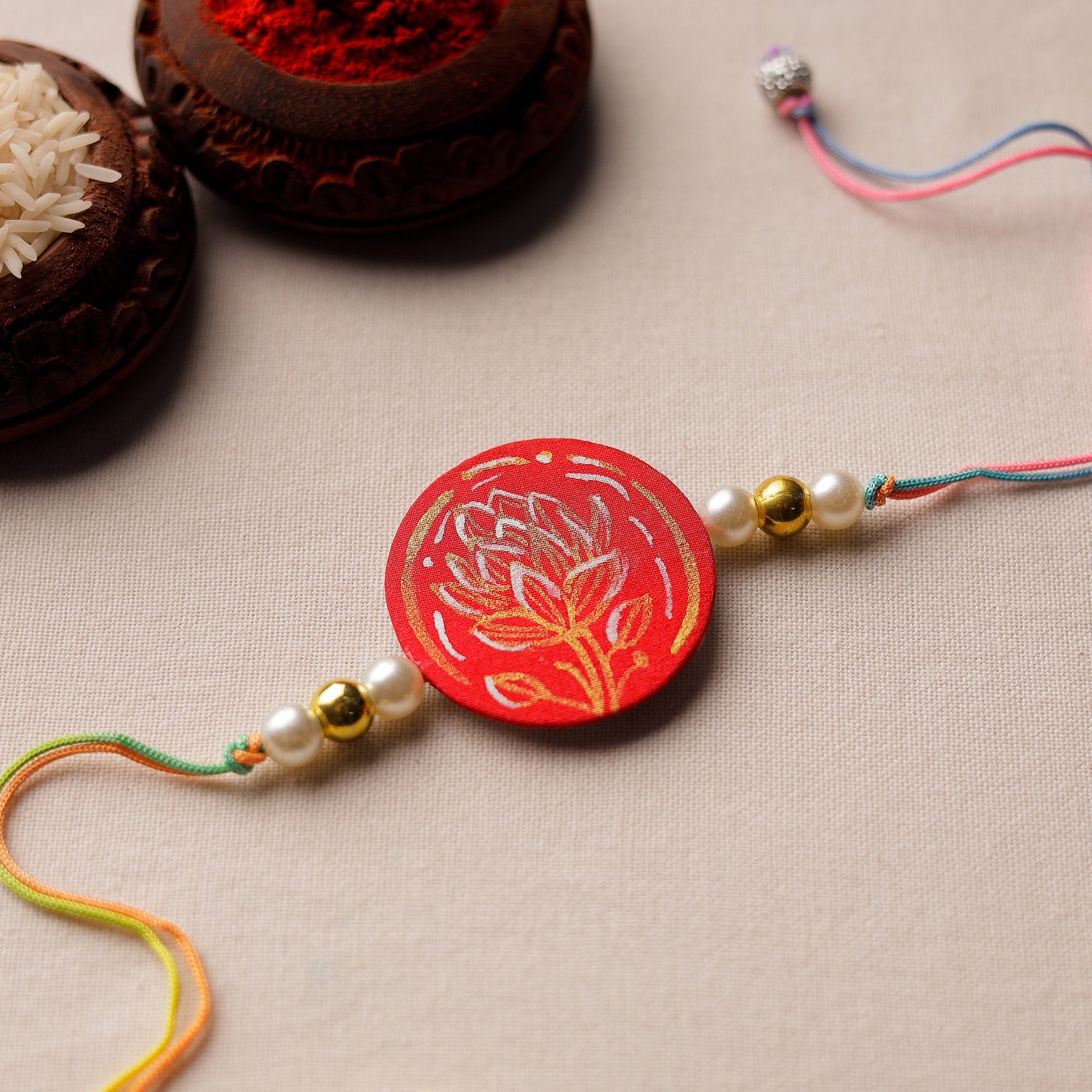 Bishnupur Handpainted Fabric Rakhi 10