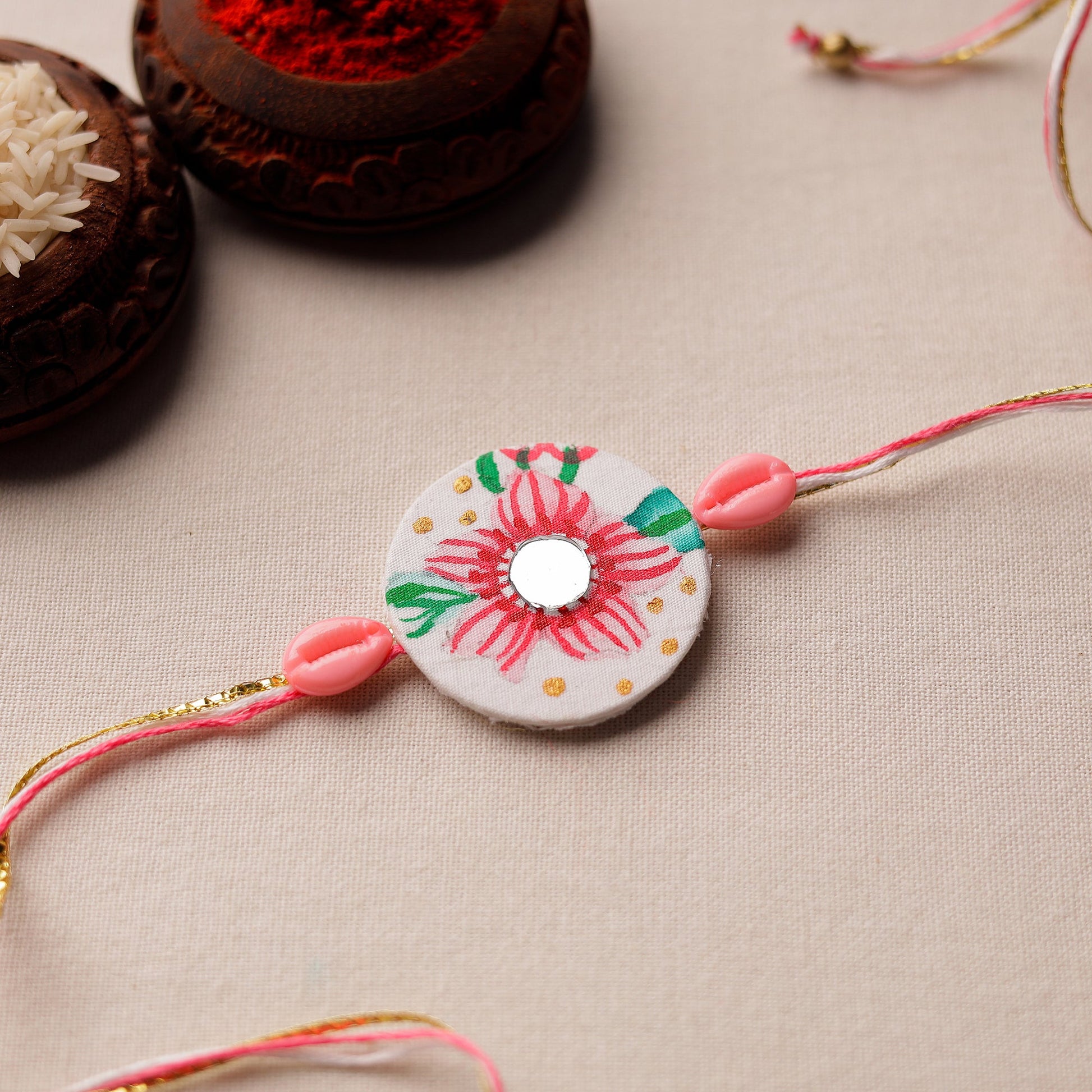 Bishnupur Handpainted Fabric Rakhi 08