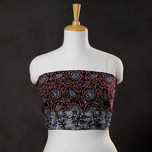 Brown - Hand Batik Printed Cotton Blouse Piece