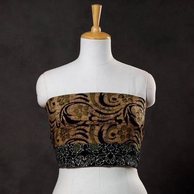 Brown - Hand Batik Printed Cotton Blouse Piece