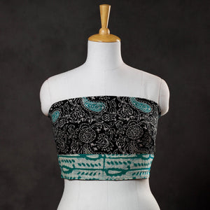 Black - Hand Batik Printed Cotton Blouse Piece