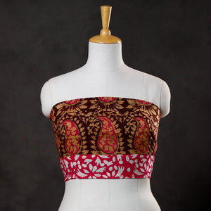 Brown - Hand Batik Printed Cotton Blouse Piece