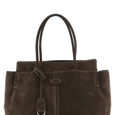 Tod's Medium Suede Shopping Bag