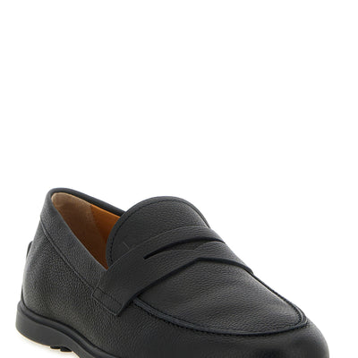 Tod's Hammered Leather Loafers
