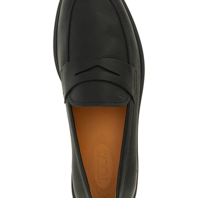 Tod's Hammered Leather Loafers