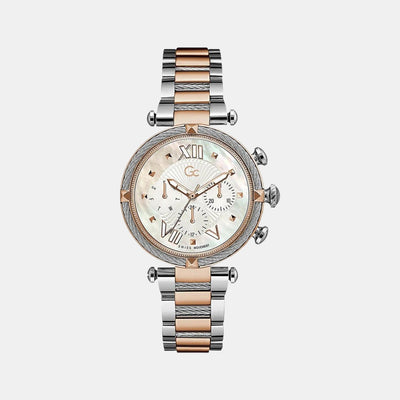 Cable Chic Women Quartz White Dial Chronograph Stainless Steel Watch Y16002L1MF