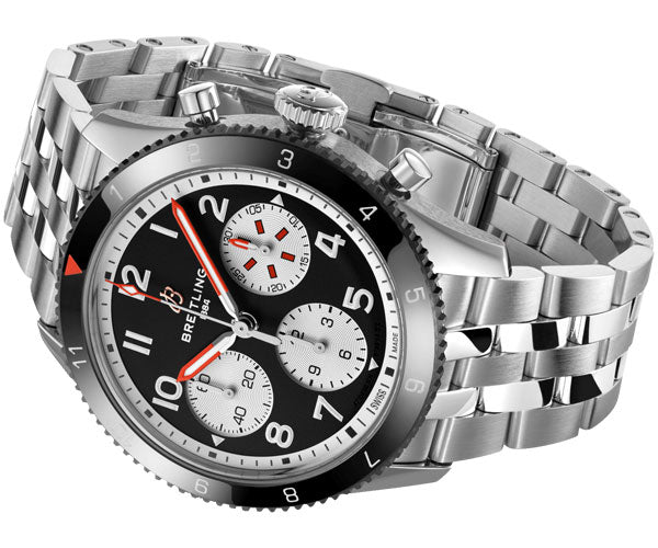 Breitling Classic Avi Chronograph Mosquito Black Dial Men 42mm