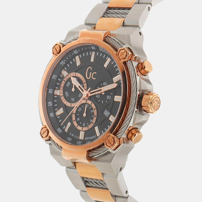 Cable Force Men Quartz Black Dial Chronograph Stainless Steel Watch Y24002G2MF