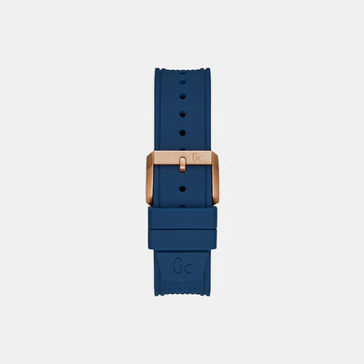 Gc Sportchic Men Quartz Blue Dial Analog Leather Watch Y36004G7