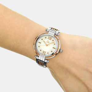 CableBijou Women Quartz White Dial Analog Stainless Steel Watch Y56003L1MF