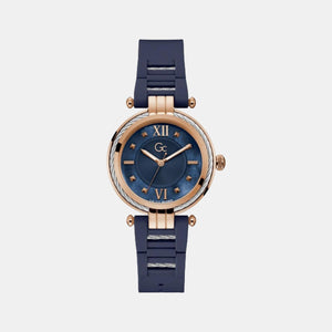 CableBijou Women Quartz Blue Dial Analog Silicone Watch Y56008L7MF