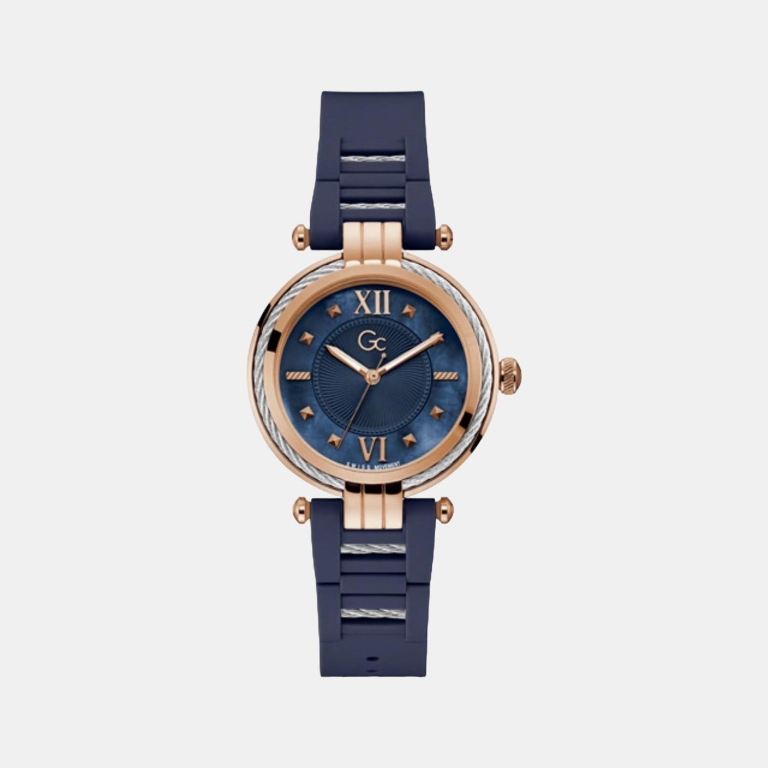 CableBijou Women Quartz Blue Dial Analog Silicone Watch Y56008L7MF