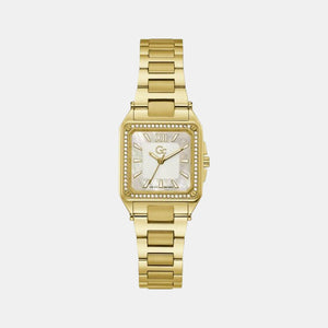 Couture Square Women Quartz White Dial Analog Stainless Steel Watch Y85001L1MF
