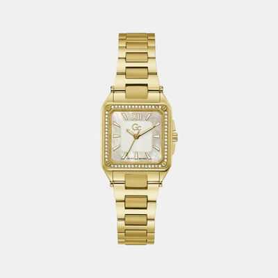 Couture Square Women Quartz White Dial Analog Stainless Steel Watch Y85001L1MF