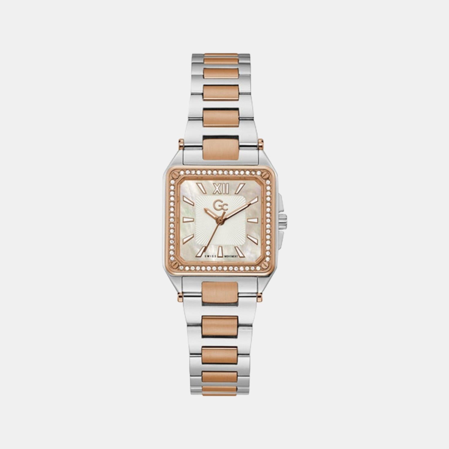 Couture Square Women Quartz White Dial Analog Stainless Steel Watch Y85002L1MF