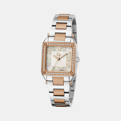 Couture Square Women Quartz White Dial Analog Stainless Steel Watch Y85002L1MF
