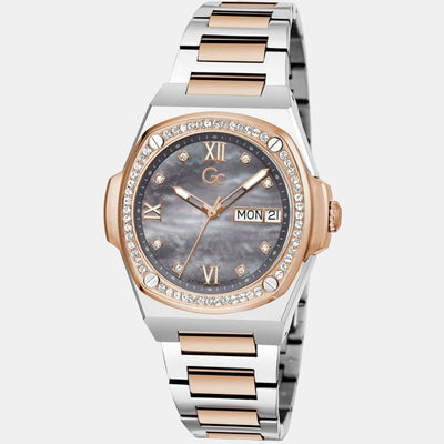 Coussin Shape Lady Women Quartz Grey Dial Analog Stainless Steel Watch Y98001L5MF