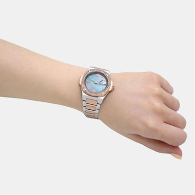 Coussin Shape Lady Women Quartz Grey Dial Analog Stainless Steel Watch Y98001L5MF